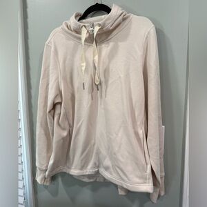 Athleta Women’s Lightweight Pullover Hoodie in Light Beige